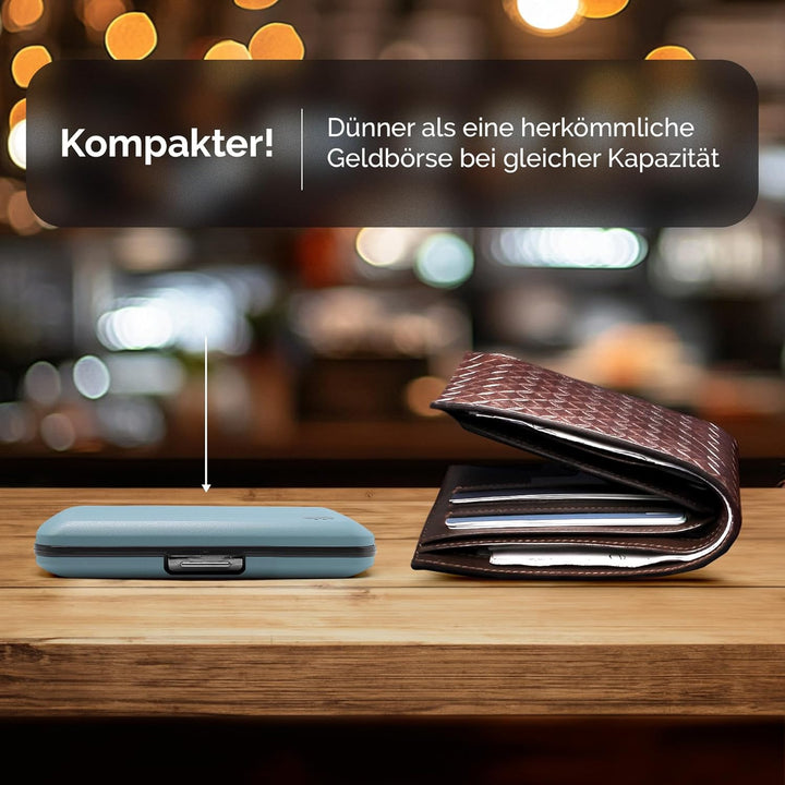 ÖGON -DESIGNS- V2 Smart Case Large - Aluminium Geldbörse - RFID Blockierung Kartenhalter - Kapazität