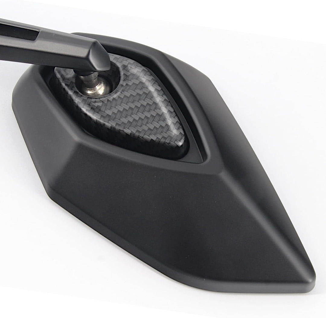 Area1 Universal Motorrad Rückspiegel Paar e-geprüft 2x M10 Rechtsgewinde + Linksgewindeadapter, komp