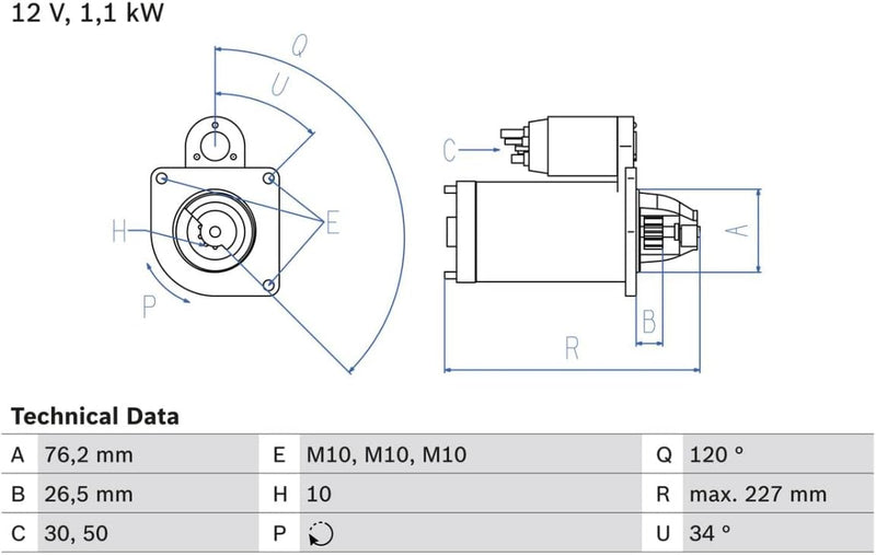 BOSCH 0986017060 Starter