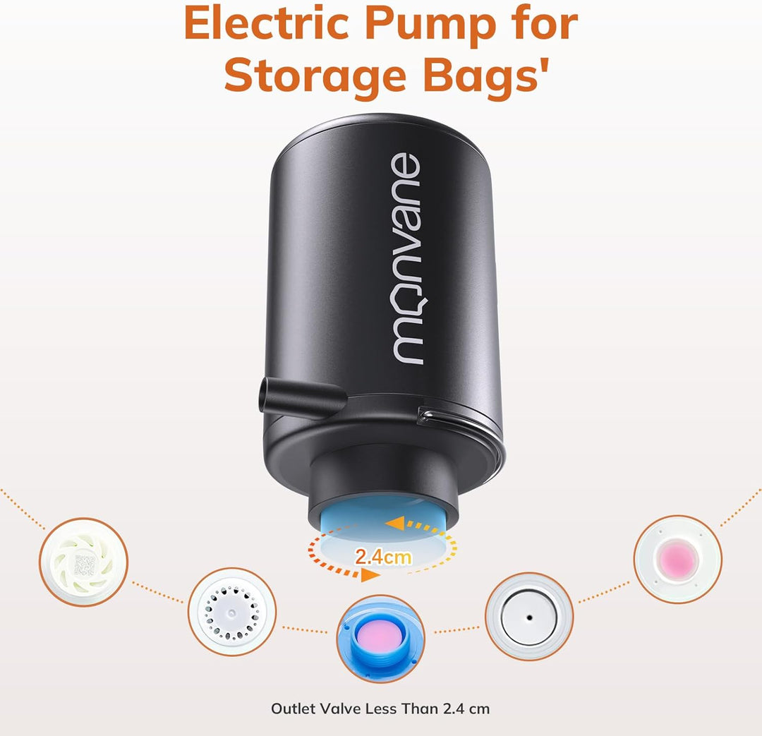 Elektrische Luftpumpe für Vakuumbeutel, MONVANE Vakuumpumpe für komprimierte Beutel, Tragbare Luftpu