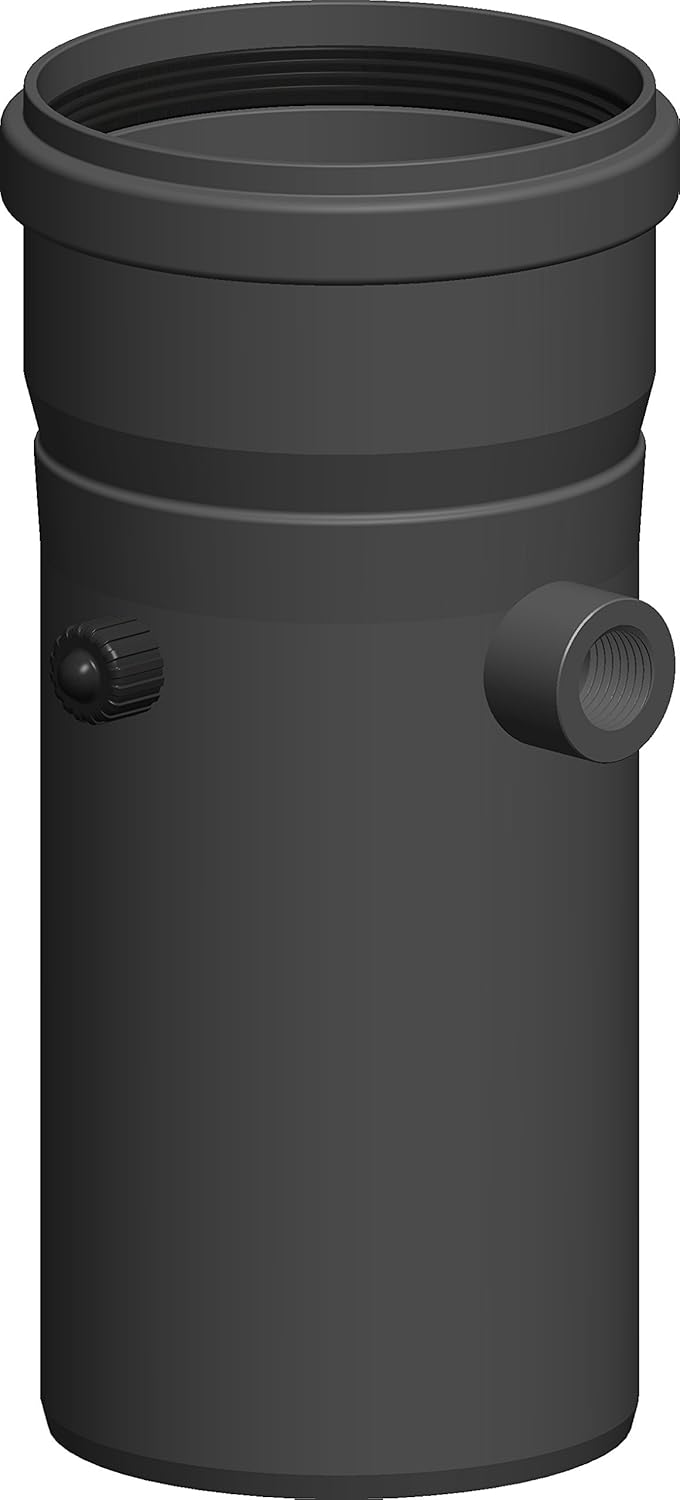 Kunststoff Schornstein Anschlussstück L=250 mm mit 1/2“ Muffe für Sicherheitstemperaturbegrenzer, Ø1