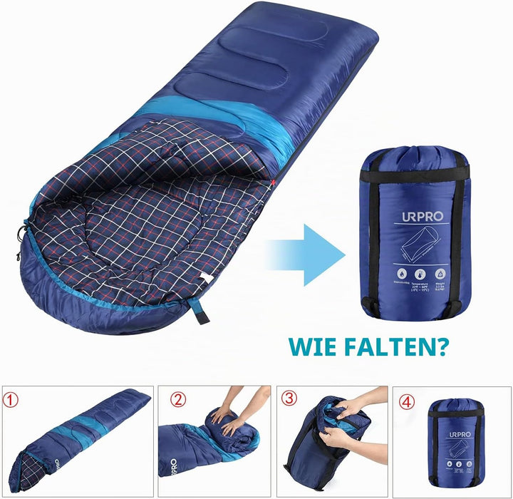 3-4 Jahreszeiten 1,6 kg Flanell Schlafsack Bedeckt Winter, Herbst, Frühling, Hergestellt aus Hohlfas