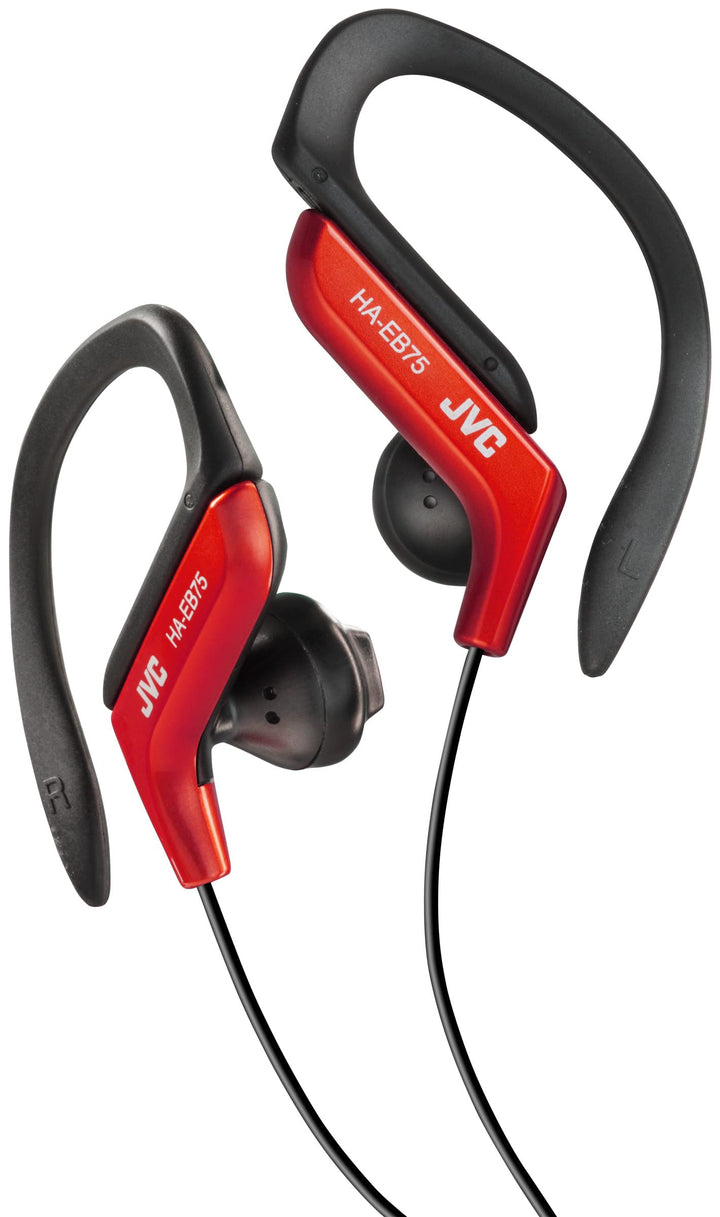 JVC HA-EB75-RN-U Sportkopfhörer mit verstellbarem Haken, 5-fache Einstellung, spritzwassergeschützt,