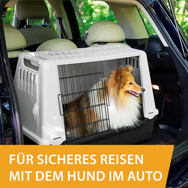 Ferplast Hundebox Auto für kleine Hunde ATLAS CAR MINI, Hundetransportbox, Tiertransportbox, 72 x 41