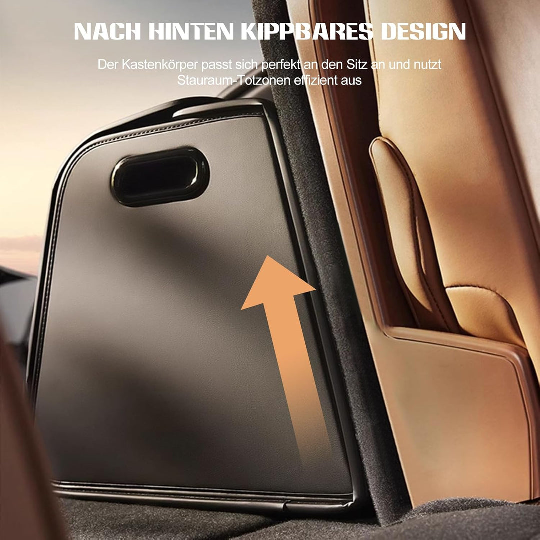 Ergocar Kofferraum Organizer, PU-Leder Autotasche Auto Kofferraum Box mit Deckel, Zusammenklappbarer