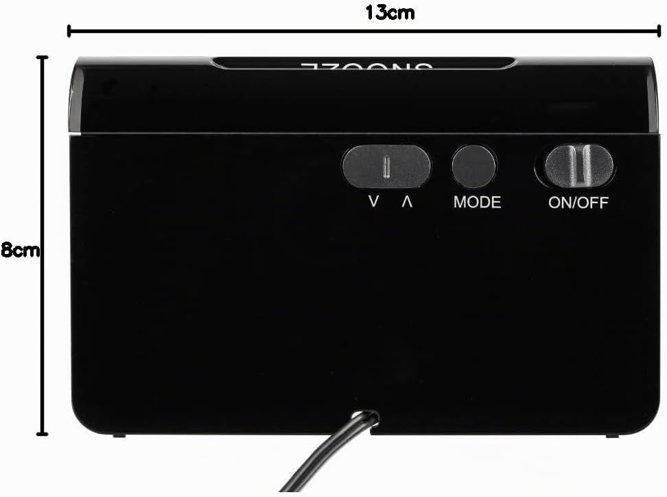 TFA Dostmann 60.2543 Digitaler Funk Wecker ICON LED Leuchtziffern rote Ziffern, mit Batterien, rote