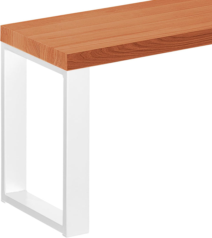 LAMO Manufaktur Hocker Beistelltisch Sitzbank 30x30x47 cm, Möbelfüsse Simple Weiss/Dunkel, LSB-01-A-