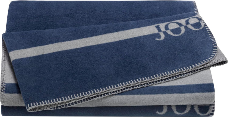 Joop! Wohndecke Logo Stripes Navy, 150x200 cm 150x200 cm Navy, 150x200 cm Navy