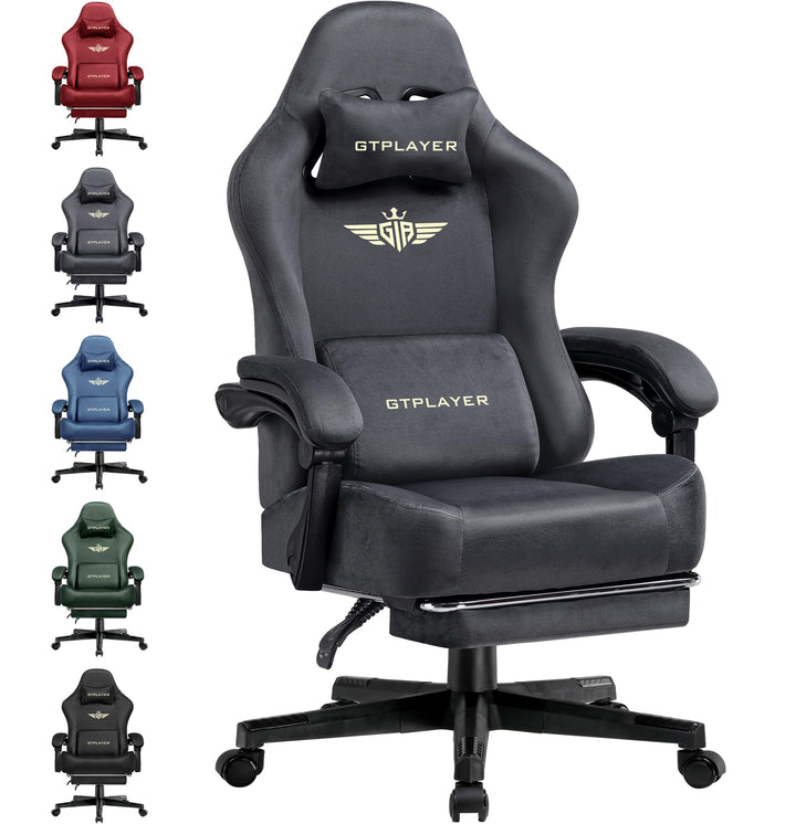 GTPLAYER Gaming Stuhl, Atmungsaktiver Bürostuhl, bürostuhl ergonomisch, Hochwertiger - Stoff, Ergono