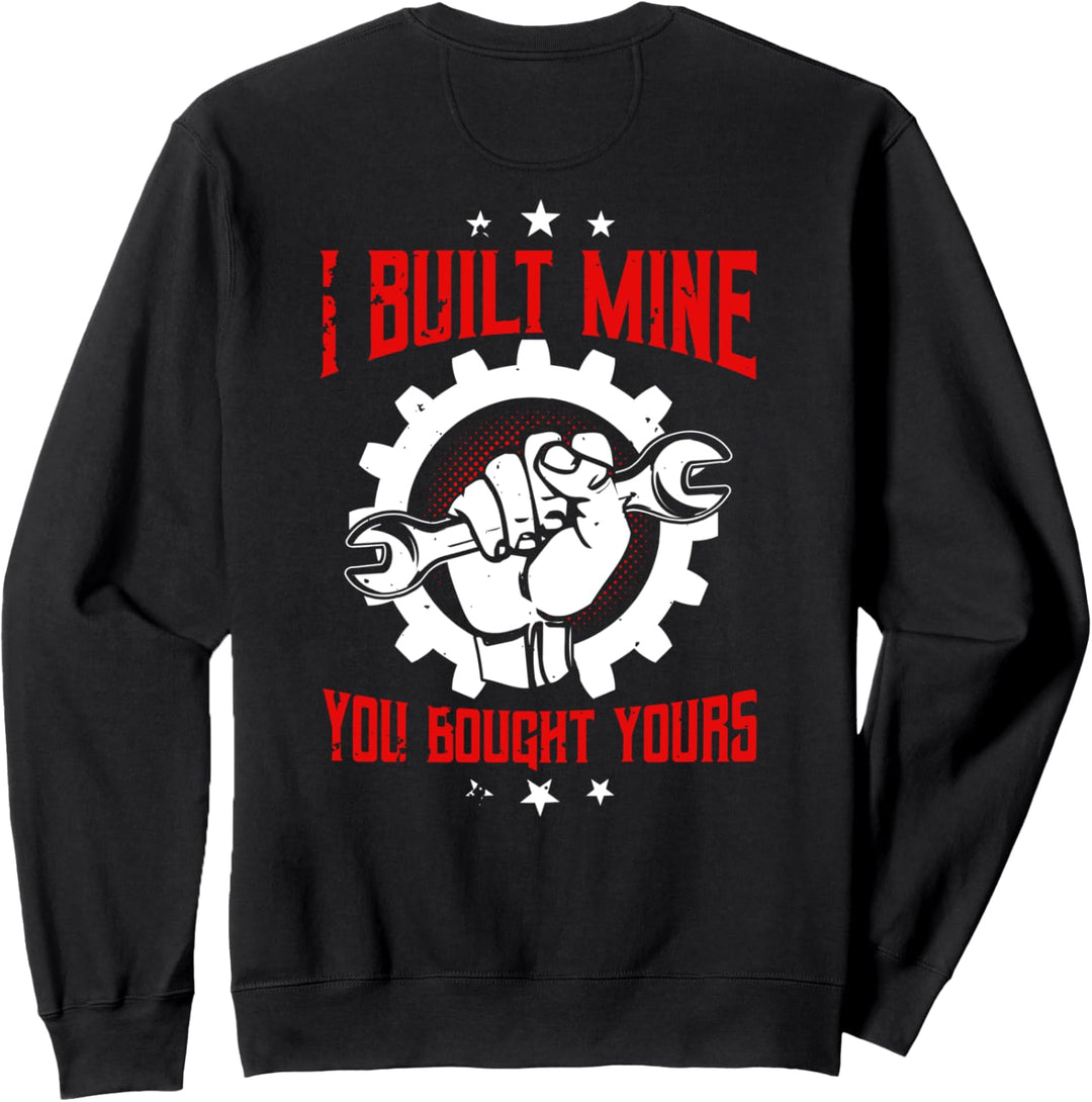 Mechanic Gifts Funny Car Repair Design On Back Sweatshirt