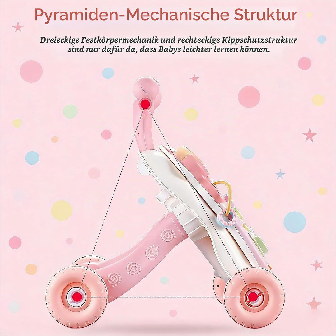Lauflernhilfe, Baby-Früherziehungs-Aktivitätszentrum im Sitzen und Stehen, Verstellbarer Baby Speed