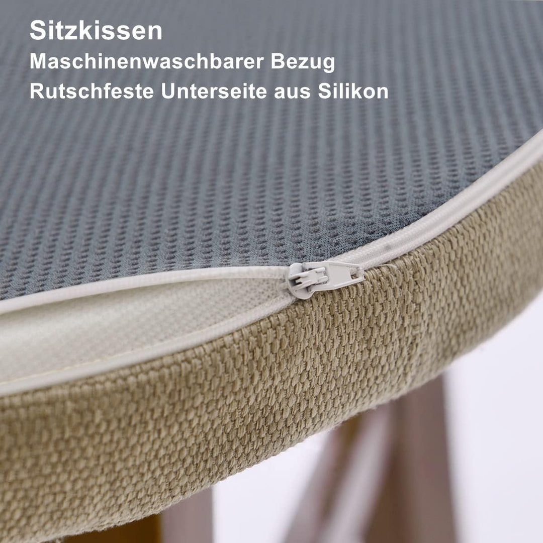 TANYOO 2er Set Sitzkissen Stuhl Waschbares Stuhlkissen mit Bindeband 43 * 41cm Rutschfestes Sitzpols