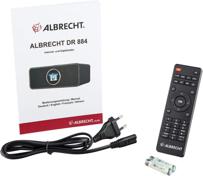 Albrecht DR 884 Kompaktanlage, 27884, Internetradio, Digitalradio, DAB+, UKW mit RDS, Bluetooth, USB