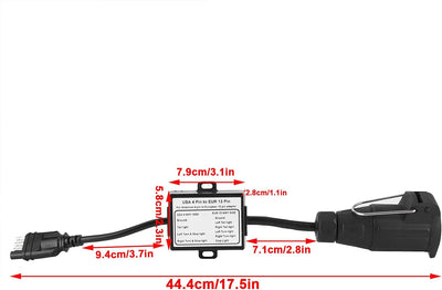 Trailer Connector US, Plug to EU 13 Pin Portable 4 Pin Flat Light Circuit Wiring Converter