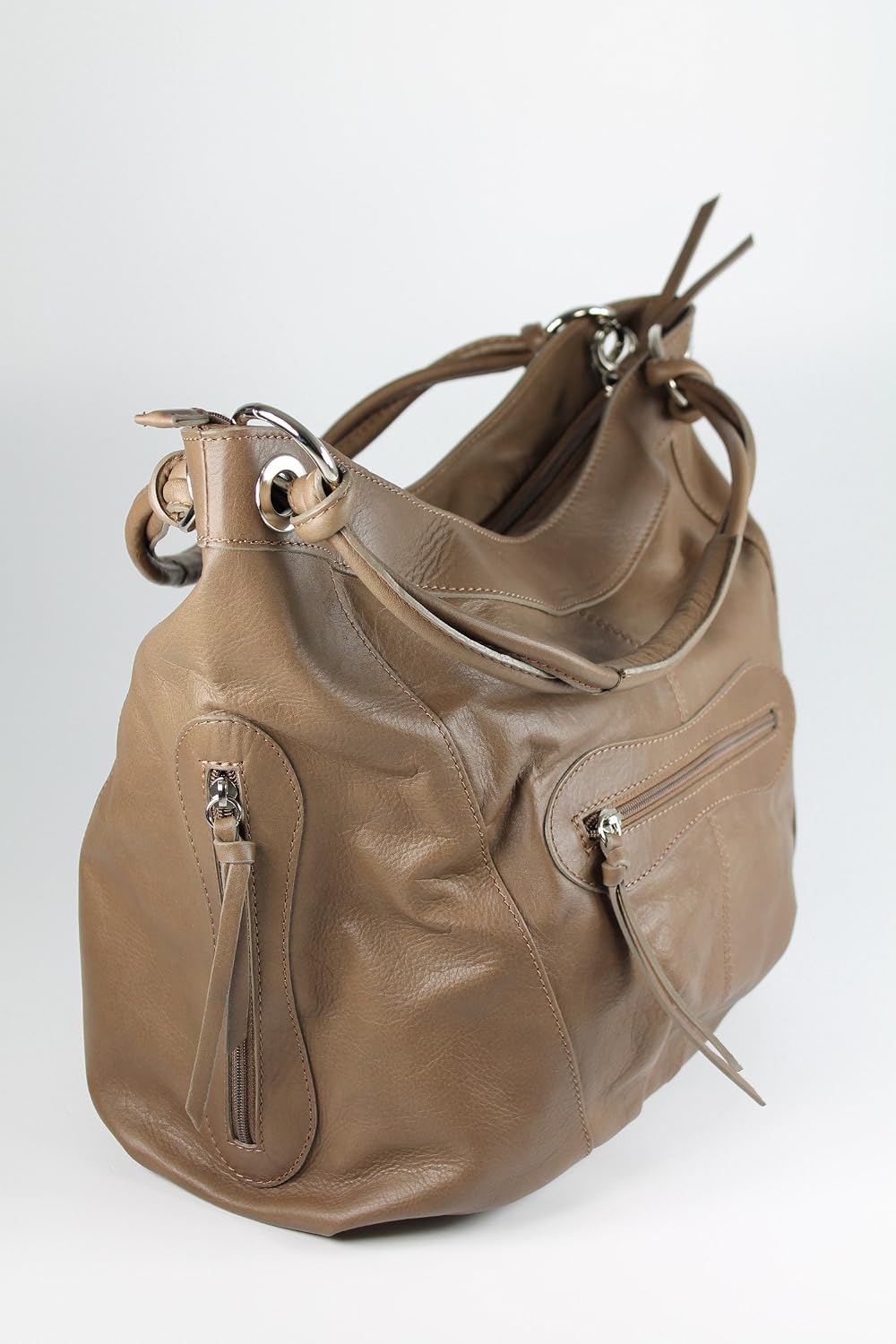Belli ital. Nappa Leder Shopper Handtasche Damentasche Ledertasche - Farbauswahl - 35x31(mittig) x17