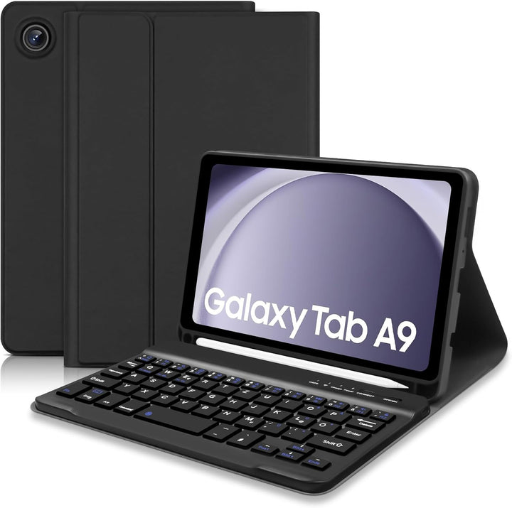 Hofsos für Samsung Tablet A9 Tastatur Hülle - Galaxy Tab A9 Hülle mit Tastatur, (Deutsches QWERTZ) T