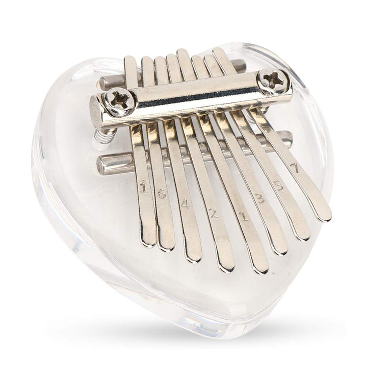 Mini Kalimba Daumenklavier, 8 Keys Kalimba, Mini Tragbares Acryl Daumen Klavier Musikinstrument für