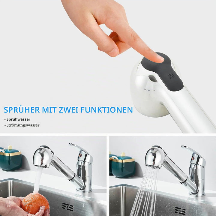 Hochdruck Einhebel Küchenarmatur Wasserhahn Küche Ausziehbar Chrom Küchenarmaturen Herausziehbare 36