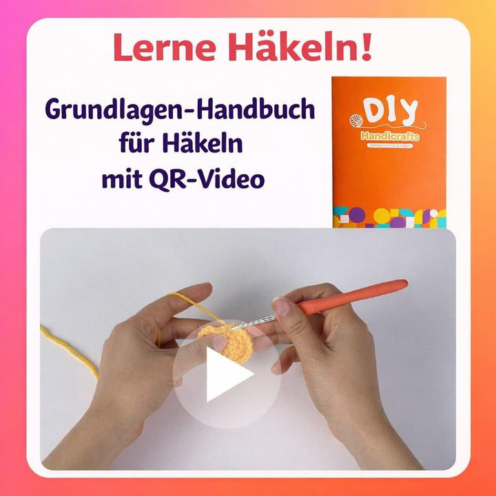 SusggO 95 Stück Häkelset für Anfänger Häkelnadel Set Häkel-Set Komplettes, Amigurumi, Häkel-Set für