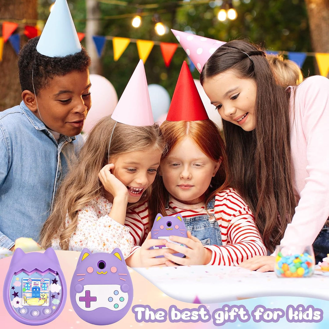 Silikon Hülle und Hartschalenkoffer kompatibel mit Tamagotchi Pix Virtuelles Haustierspielzeug, Schu