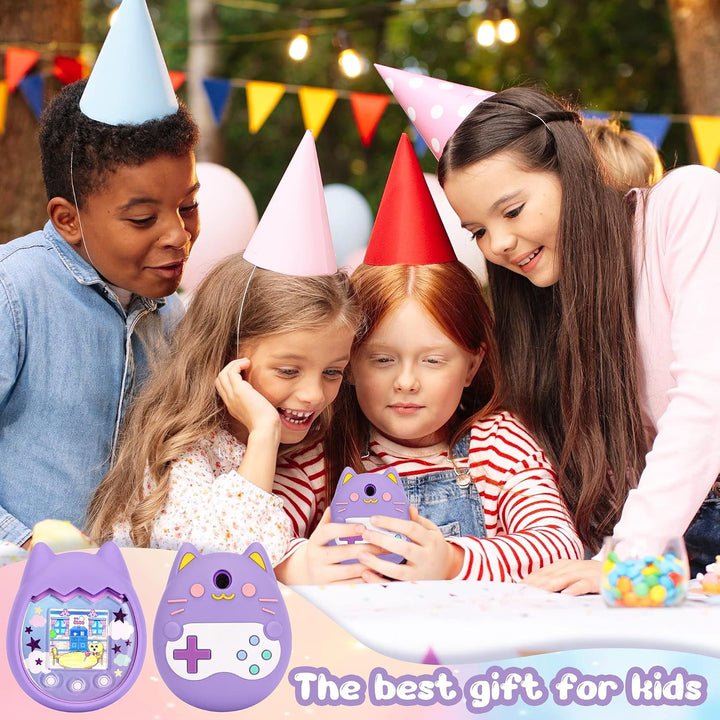 Silikon Hülle und Hartschalenkoffer kompatibel mit Tamagotchi Pix Virtuelles Haustierspielzeug, Schu