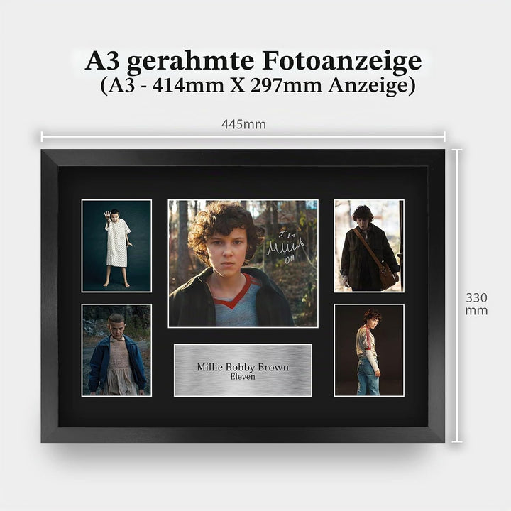 HWC Trading FR A3 Millie Bobby Brown Eleven Geschenke Gedruckt Signiert Autogramm Präsentation Foto