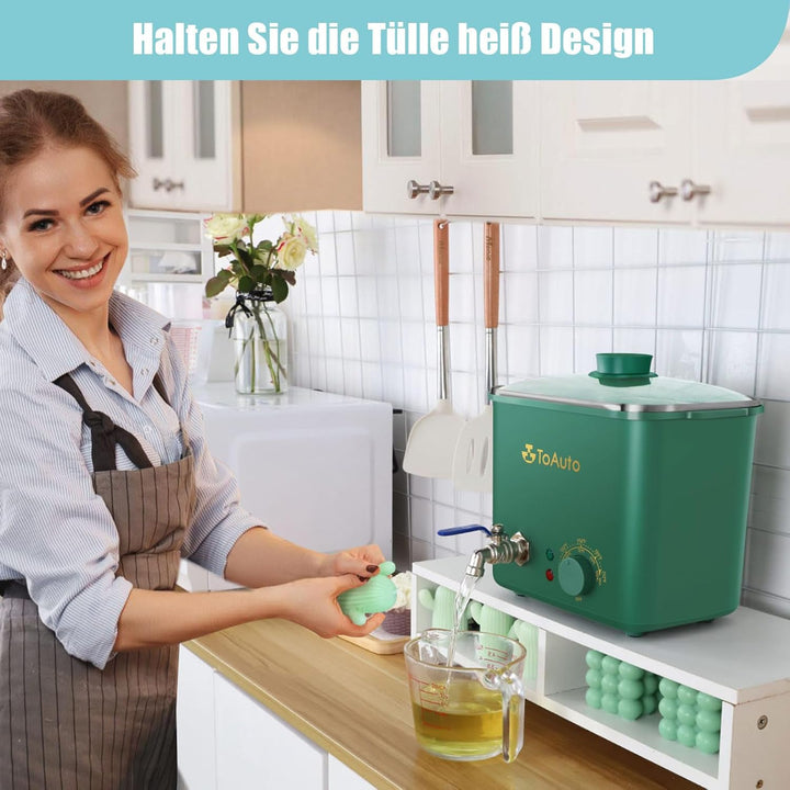 TOAUTO 4Qts Green Wax Melter für Kerzenherstellung - Elektrische Kerze Wachs Schmelzen Topf mit Quic