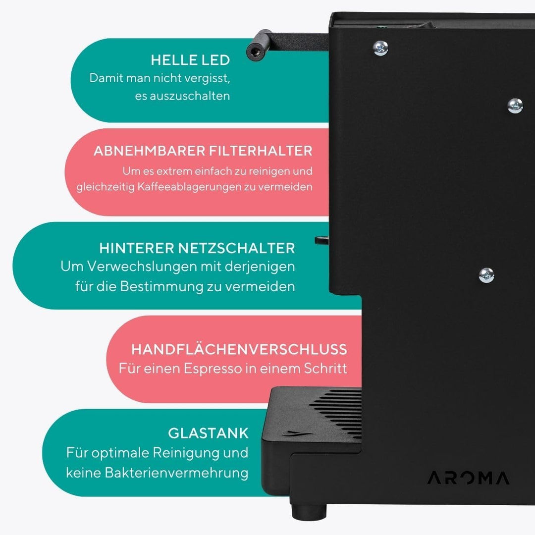 Aroma E.GO Kaffeepadmaschine für ESE-Pads 44 mm (weiss), Weiss