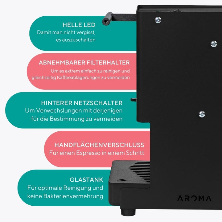 Aroma E.GO Kaffeepadmaschine für ESE-Pads 44 mm (weiss), Weiss
