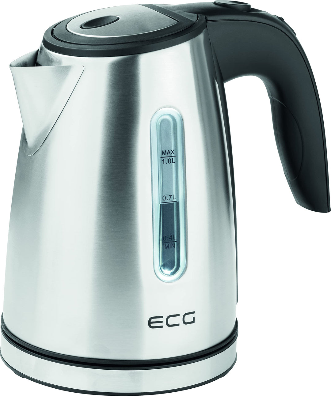 ECG RK 1050 Edelstahl Wasserkocher, 1.0 Liter 1 Liter Edelstahl-design, 1 Liter Edelstahl-design