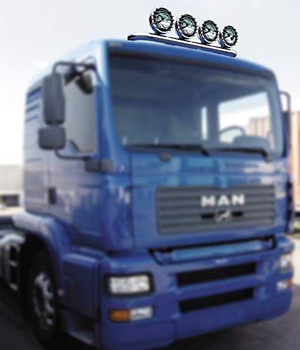 Universeller LKW Scheinwerferbügel aus Edelstahl für Flachdach~