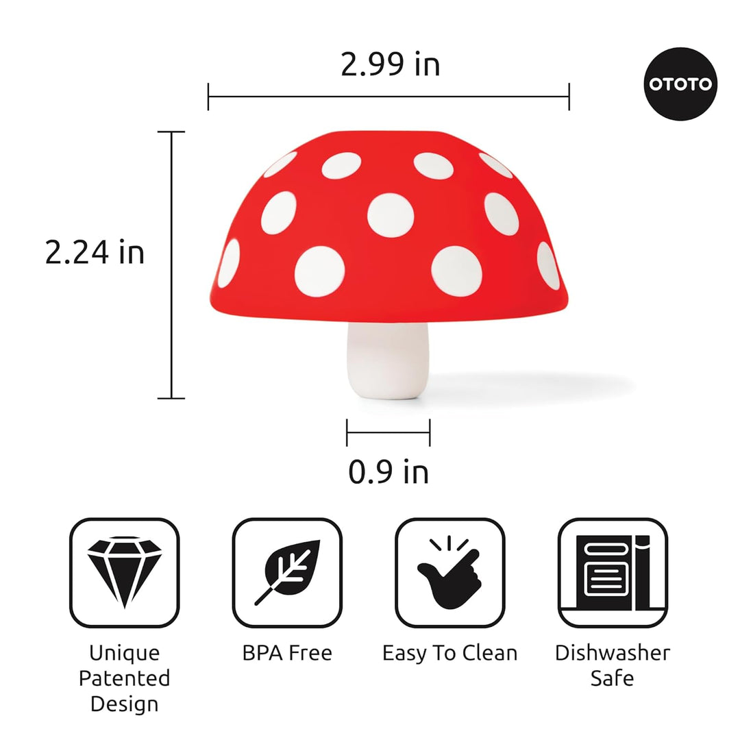 OTOTO Mushroom - Faltbarer kleiner Küchentrichter mit breiter Öffnung für Gläser. Flaschen Silikon 1