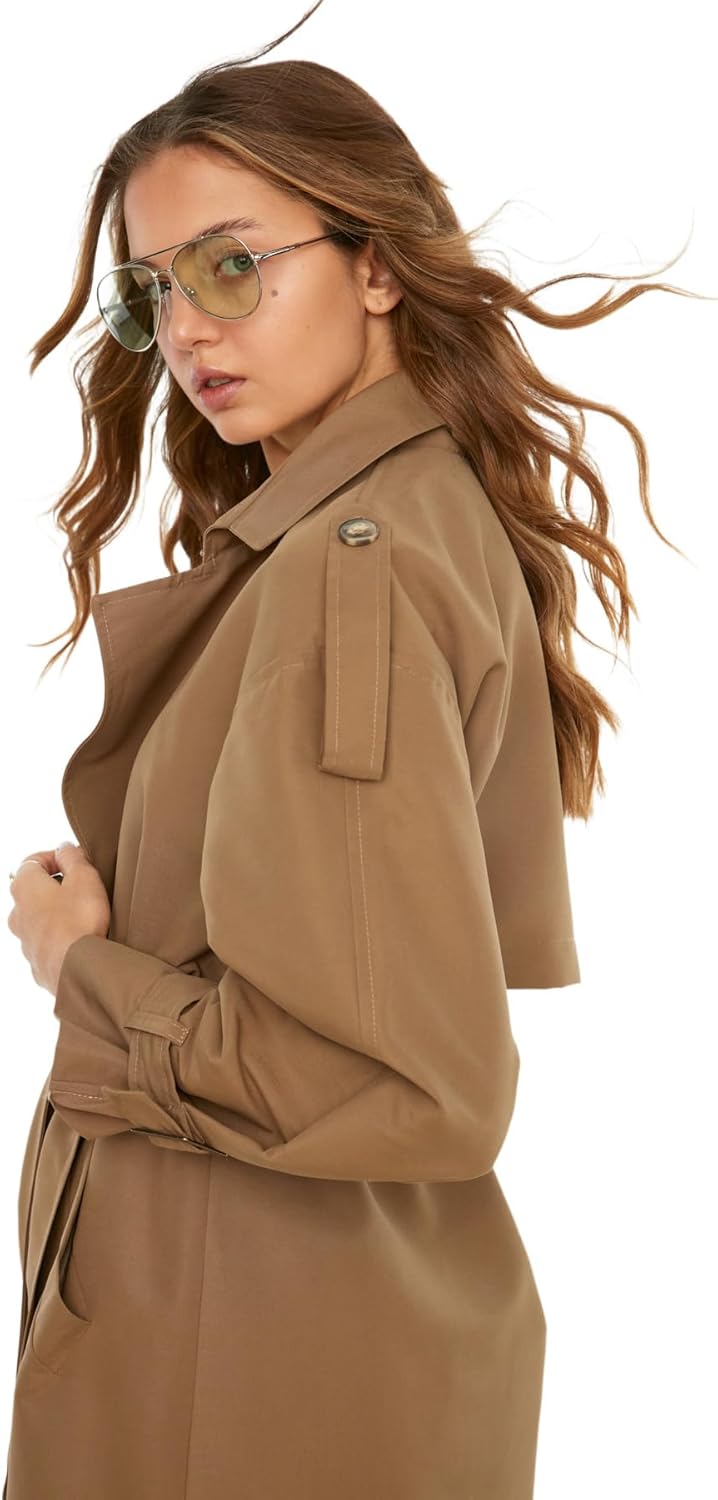 TRENDYOL Trench Coat - Brown - Regular 32 Nerz, 32 Nerz