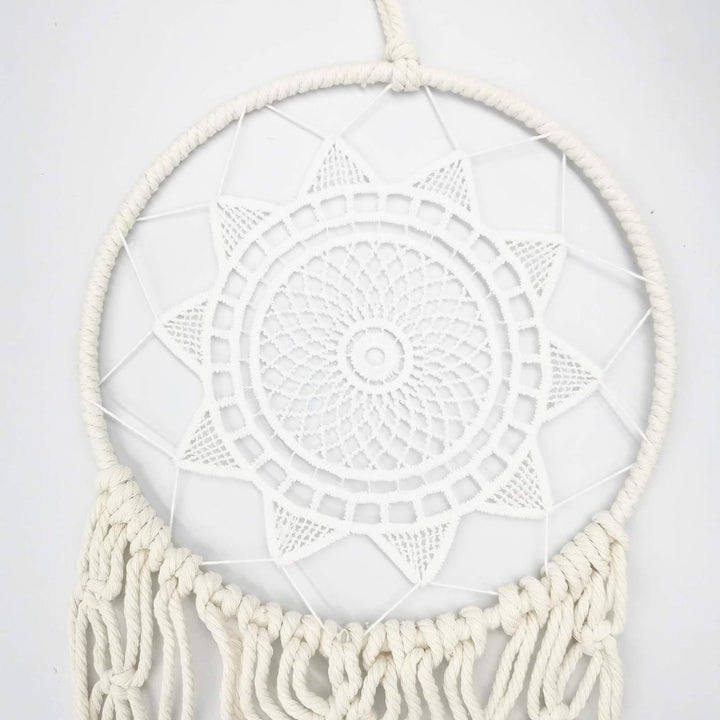DUGYIRS 3 Stück Traumfänger Sonne & Mond & Stern Makramee Wanddekoration Woven Tapisserie Böhmischer
