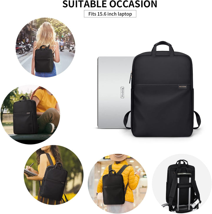 GOLF SUPAGS Rucksack Damen Handgepäck mit Laptopfach & Anti Diebstahl Tasche, 15.6 Zoll Laptop Rucks