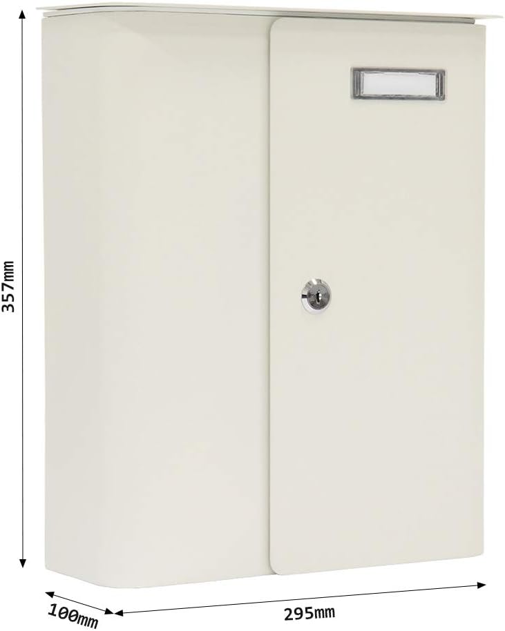 Rottner Briefkasten Splashy (Weiss Weiss), Weiss Weiss