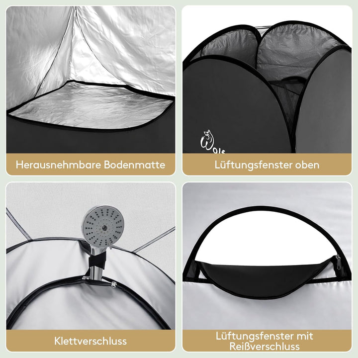 Wolfwise Pop up Toilettenzelt Umkleidezelt, Camping Duschzelt Outdoor Mobile Toilette Umkleidekabine