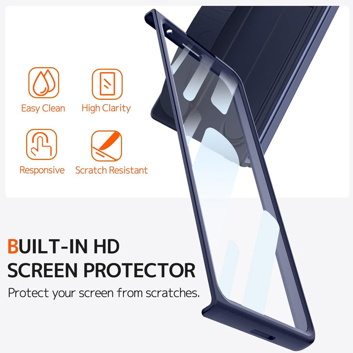 NINKI Kompatibel mit Samsung Galaxy Z Fold 5 Hülle mit Armband Samsung z fold 5 Handyhülle mit Ständ