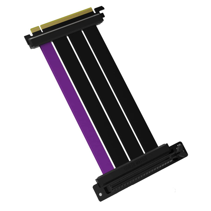 Cooler Master Riser-Kabel PCIe 4.0 x16-200mm, schwarz/lila, Anschlüsse - PCIe X 16, Stecker auf PCIe