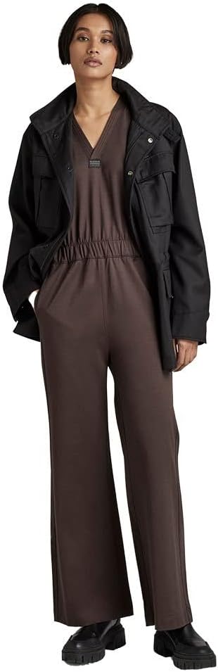 G-STAR Damen Wide Leg V-neck Jumpsuit Jumpsuit XS Braun (chocolat D22370-C813-285), XS Braun (chocol