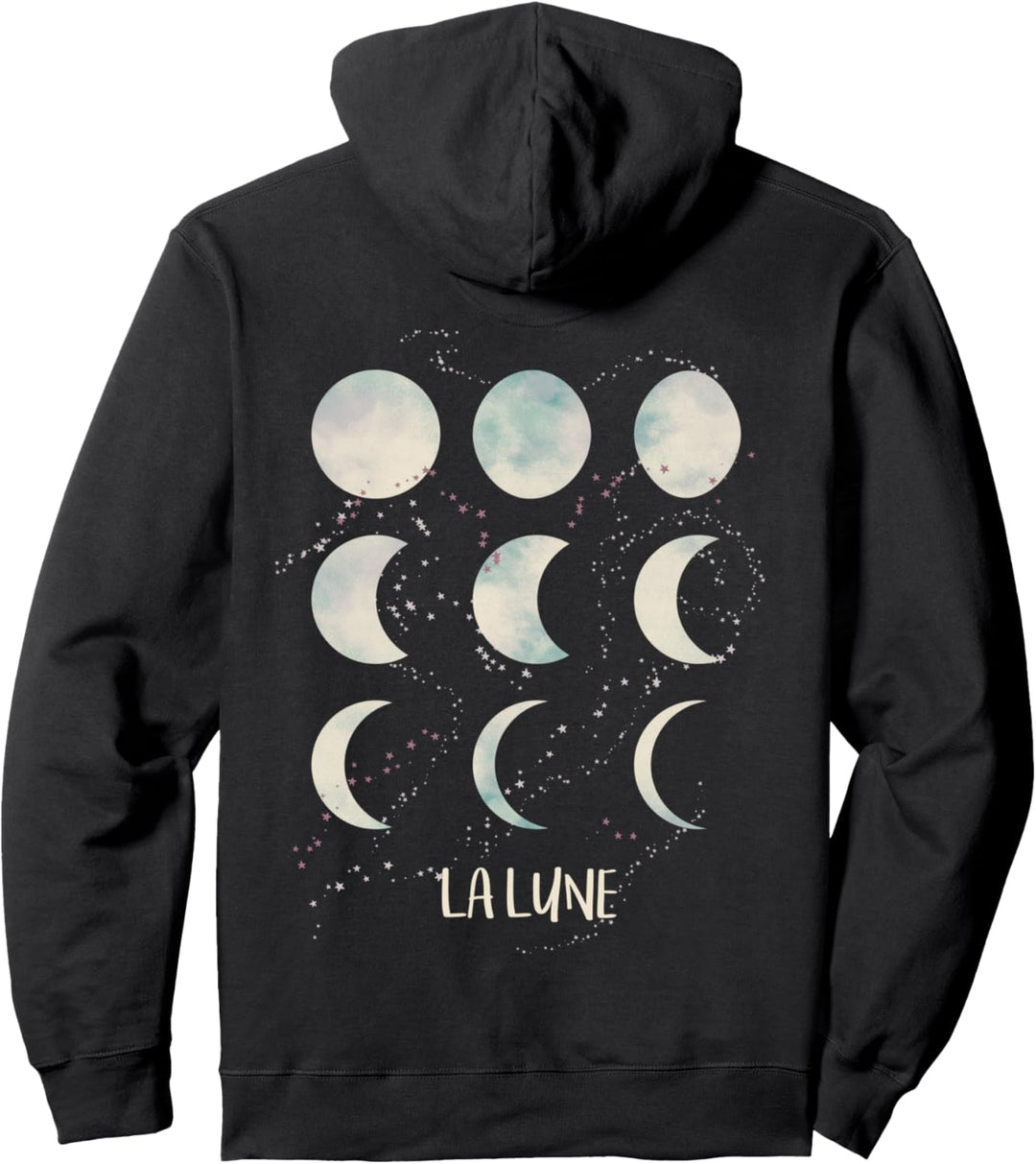 Mondphasen Weltall Universum Galaxie Astronomie Geburtstag Pullover Hoodie