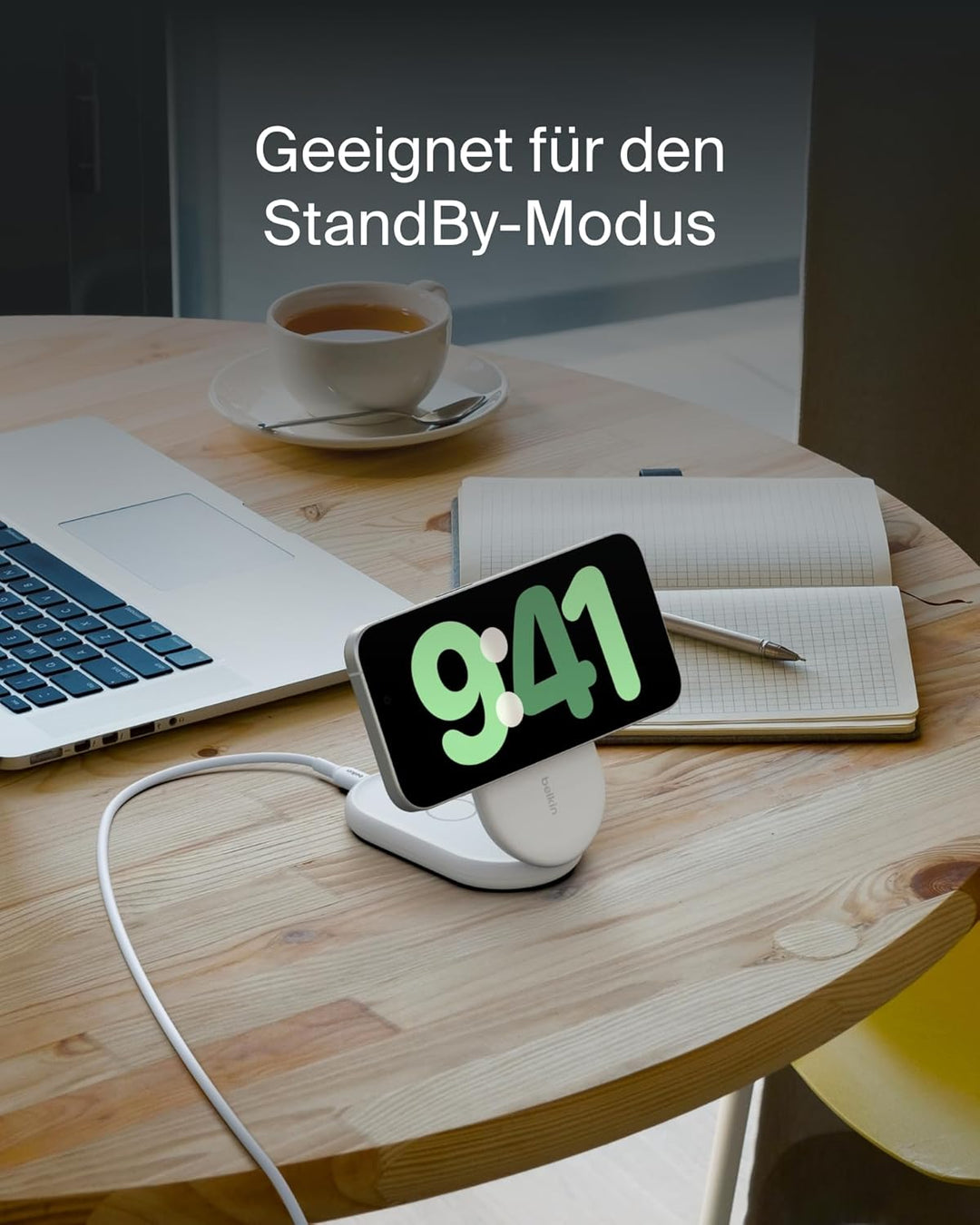 Belkin BoostCharge 2-in-1 magnetisches einklappbares Ladegerät Qi2, MagSafe-kompatibles 15 W, Schnel