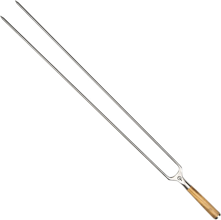 Forged Churrasco Grillspiesse 60cm, Olivenholz Griff, Edelstahl, Gabelspiess 60.0 Zentimeter, 60.0 Z