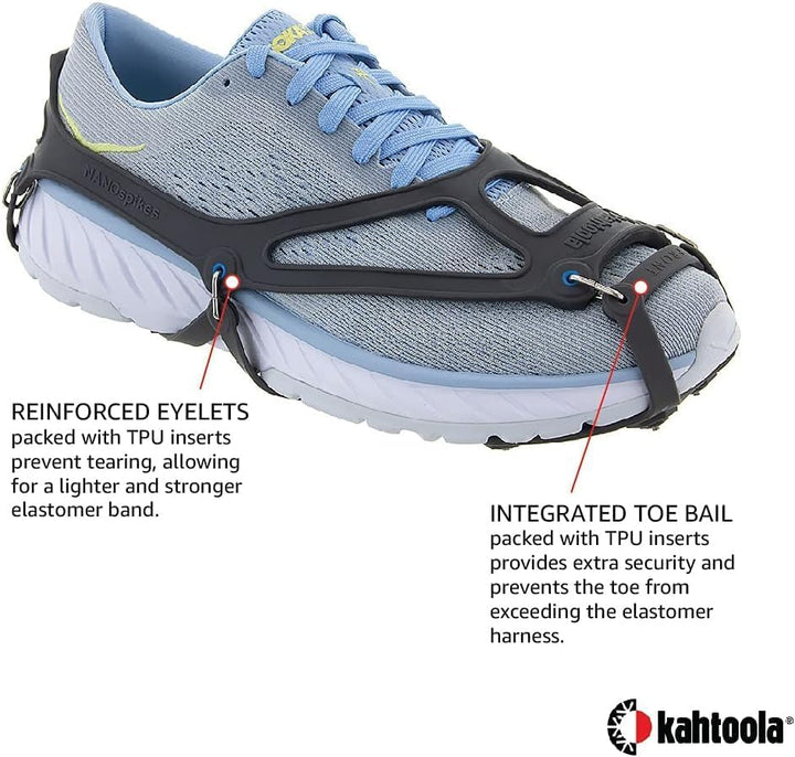 Kahtoola Traktion des Schuhs NANOspikes Anthrazit L, Anthrazit L
