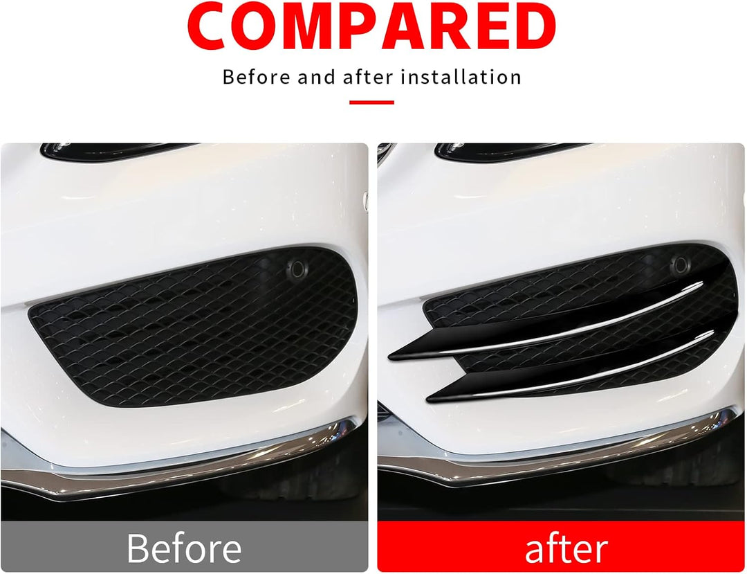 KUNGKIC Frontstossstange Kühlergrill Lip Splitter Spoiler Compatible with Mercedes Benz C Klasse W20
