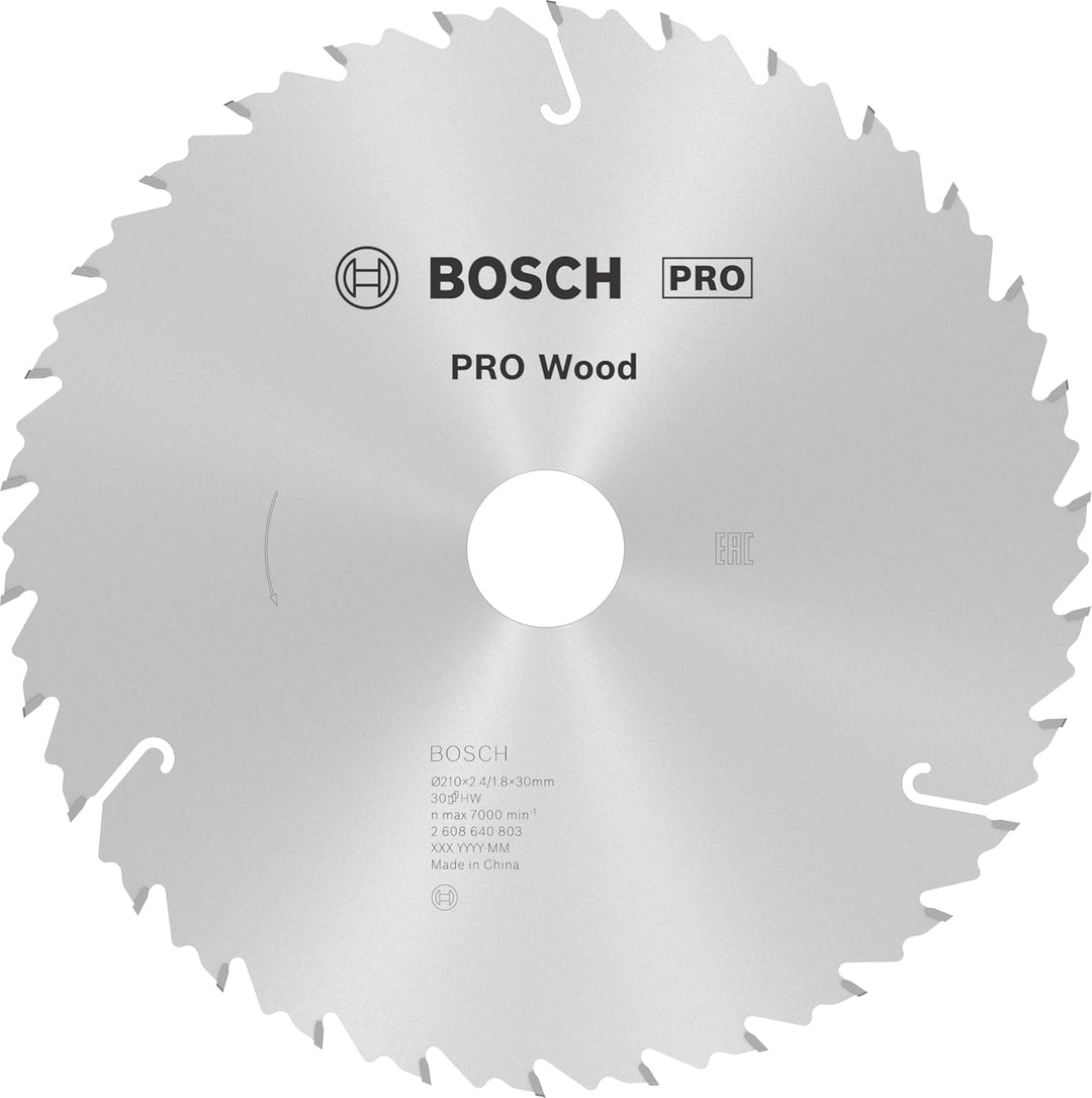 Bosch Professional 1x Kreissägeblatt Speedline Wood (für Holz, Sägeblatt Ø 210 x 30 x 2,6 mm, 30 Zäh