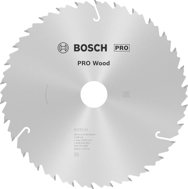 Bosch Professional 1x Kreissägeblatt Speedline Wood (für Holz, Sägeblatt Ø 210 x 30 x 2,6 mm, 30 Zäh