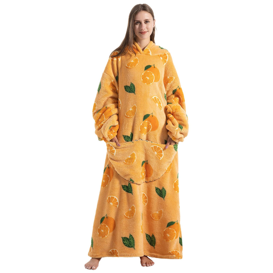 Ultra Weiche Hoodie Decke mit Ärmeln Warme Flanell Decke zum Anziehen für Zuhause Sofa und Bett, Kus