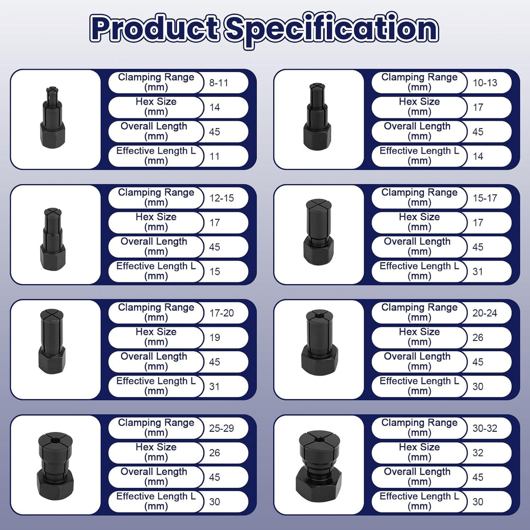 Upgrade Lagerabzieher, Innenlager Abzieher Set mit Gleithammer & Zweiarm, Gleithammer Abzieher mit 8