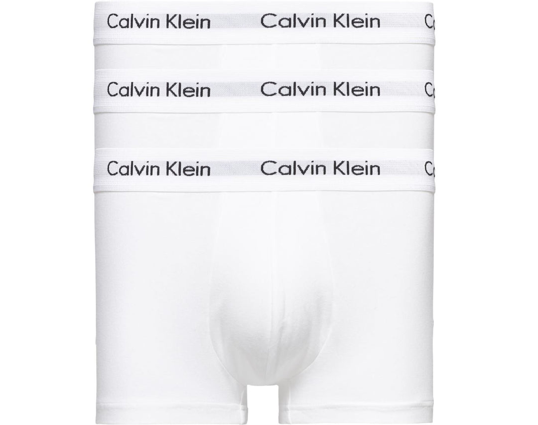 Calvin Klein Herren 3er Pack Boxershorts Low Rise Trunks Unterwäsche XL White/Black Logo, XL White/B
